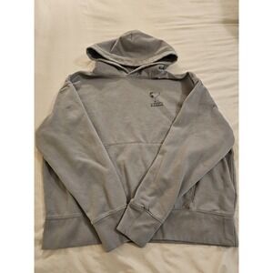 American Eagle Snoopy Hoodie Womens Large Gray Peanuts Pullover Sweatshirt